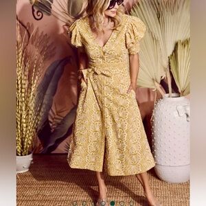 BURU  Deep V midi dress